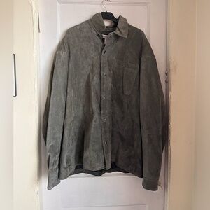 Sundance Suede Olive Green Leather Jacket Size XXL
